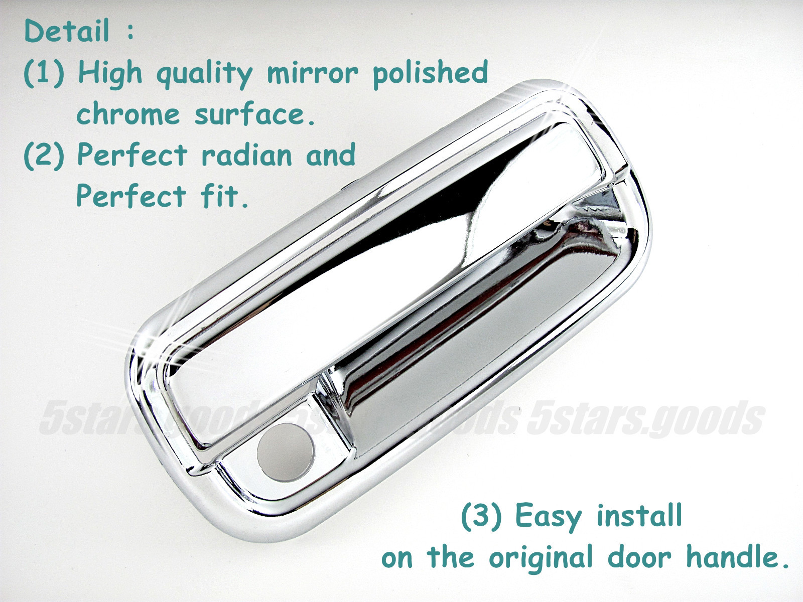 Accessories Chrome Side Door Handle Covers Trims For 1995-2004 Toyota Tacoma
