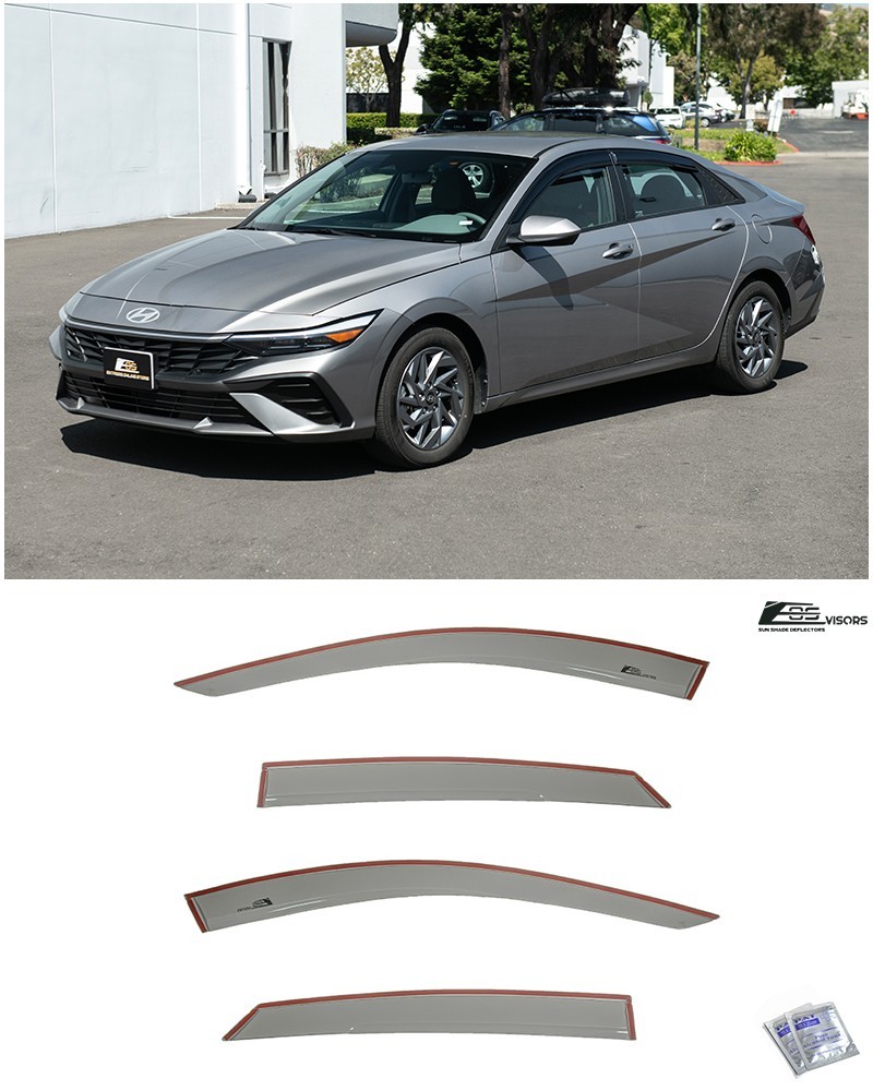 EOS Visors For 21-Up Hyundai Elantra MUGEN Style Side Vents Window Rain Guards