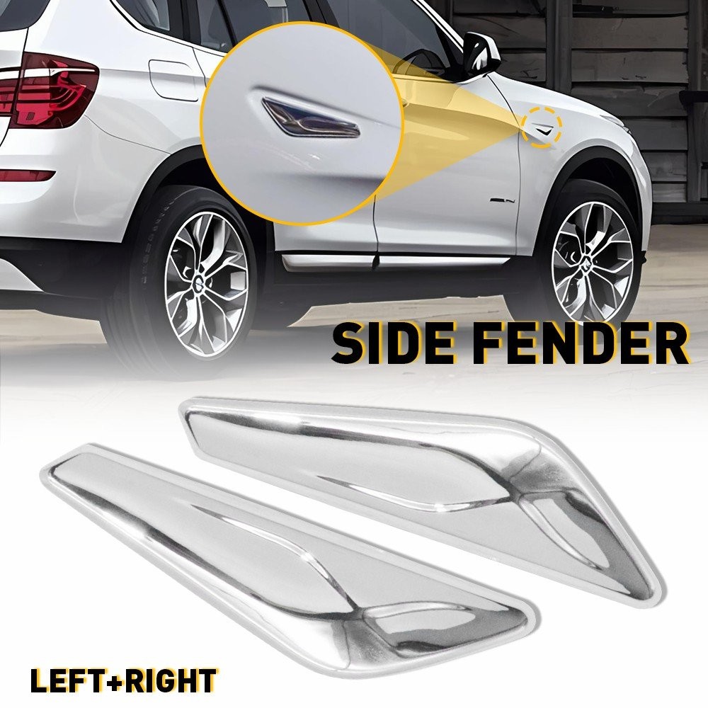 Front Left Right Side Fender Side Marker Finisher for 15-17 BMW X3 X4 F25 F26
