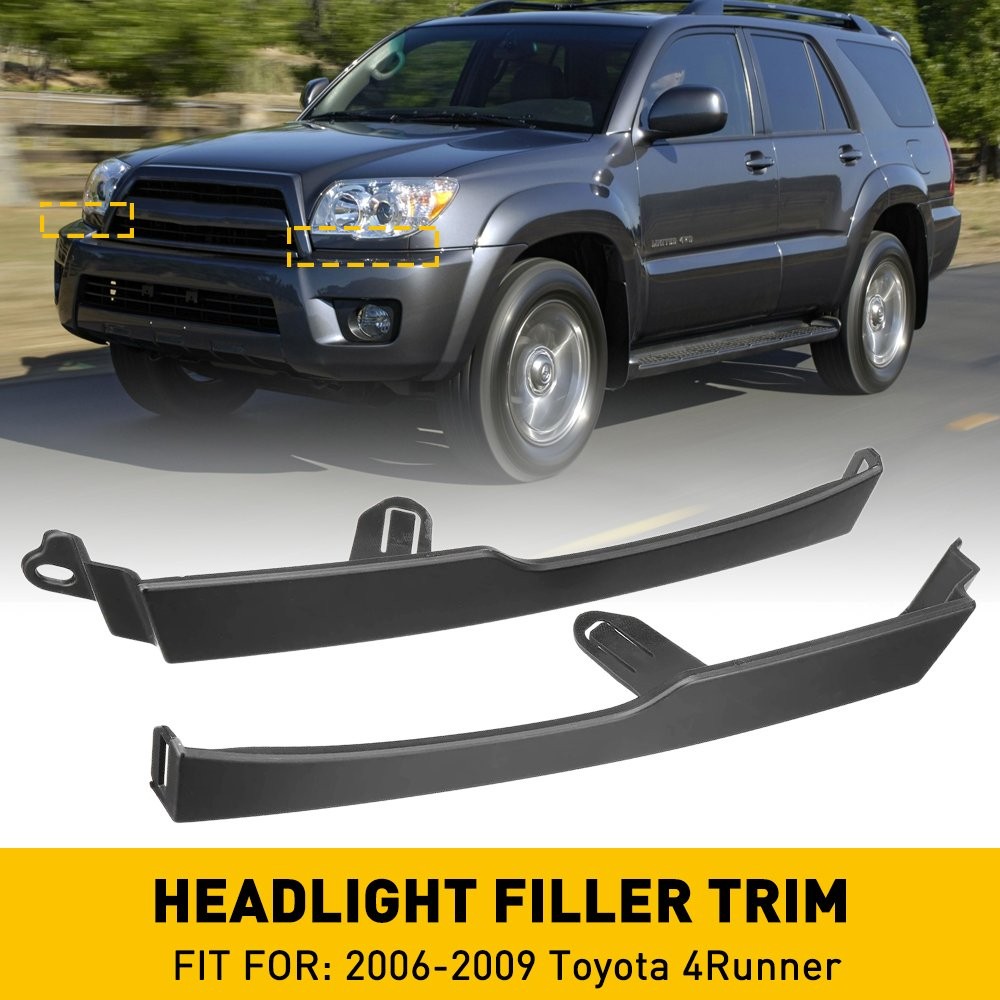FRONT BUMPER HEADLIGHT GRILLE FILLER TRIM PANELS FOR SET 06-09 TOYOTA 4RUNNER