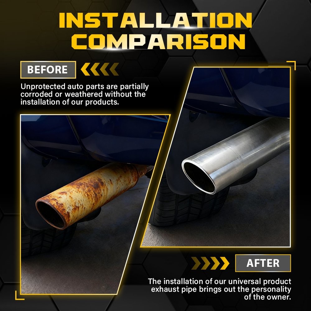Exhaust Tips Stainless Steel Construction 2.5 Inch In 4 Inch Out 17″ Long 2-6X