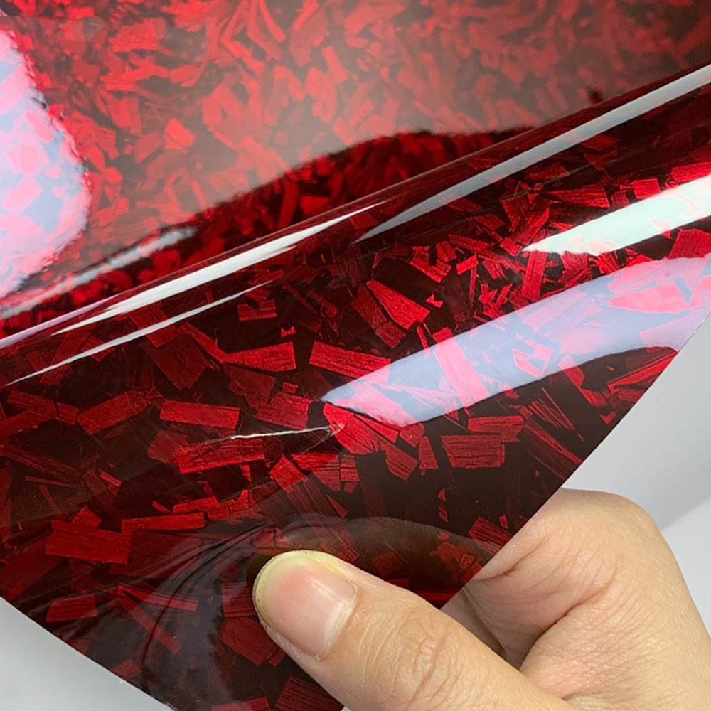 20*152cm Car Accessories Glossy Forged Carbon Fiber Wrapping Sticker Film DIY