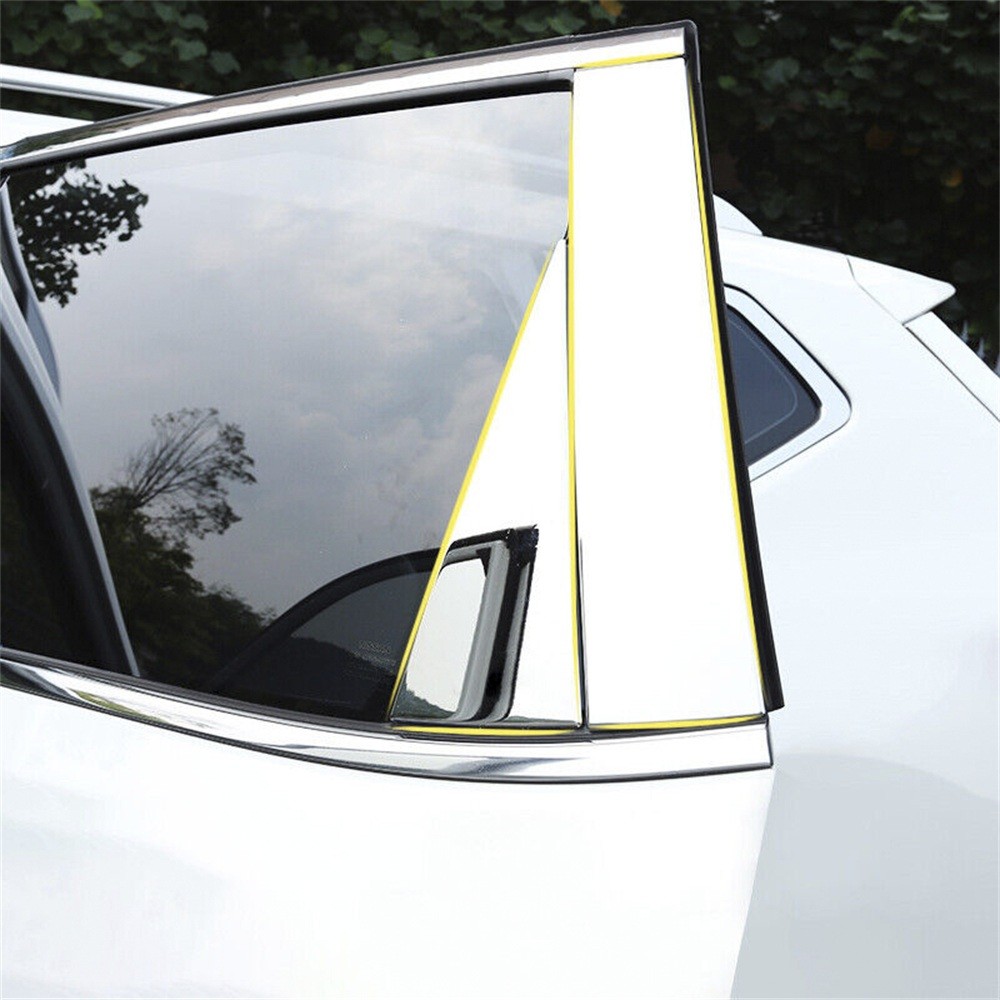 Chrome Acrylic Pillar Posts Window Door Trim Covers for Nissan Altima 2013-2018