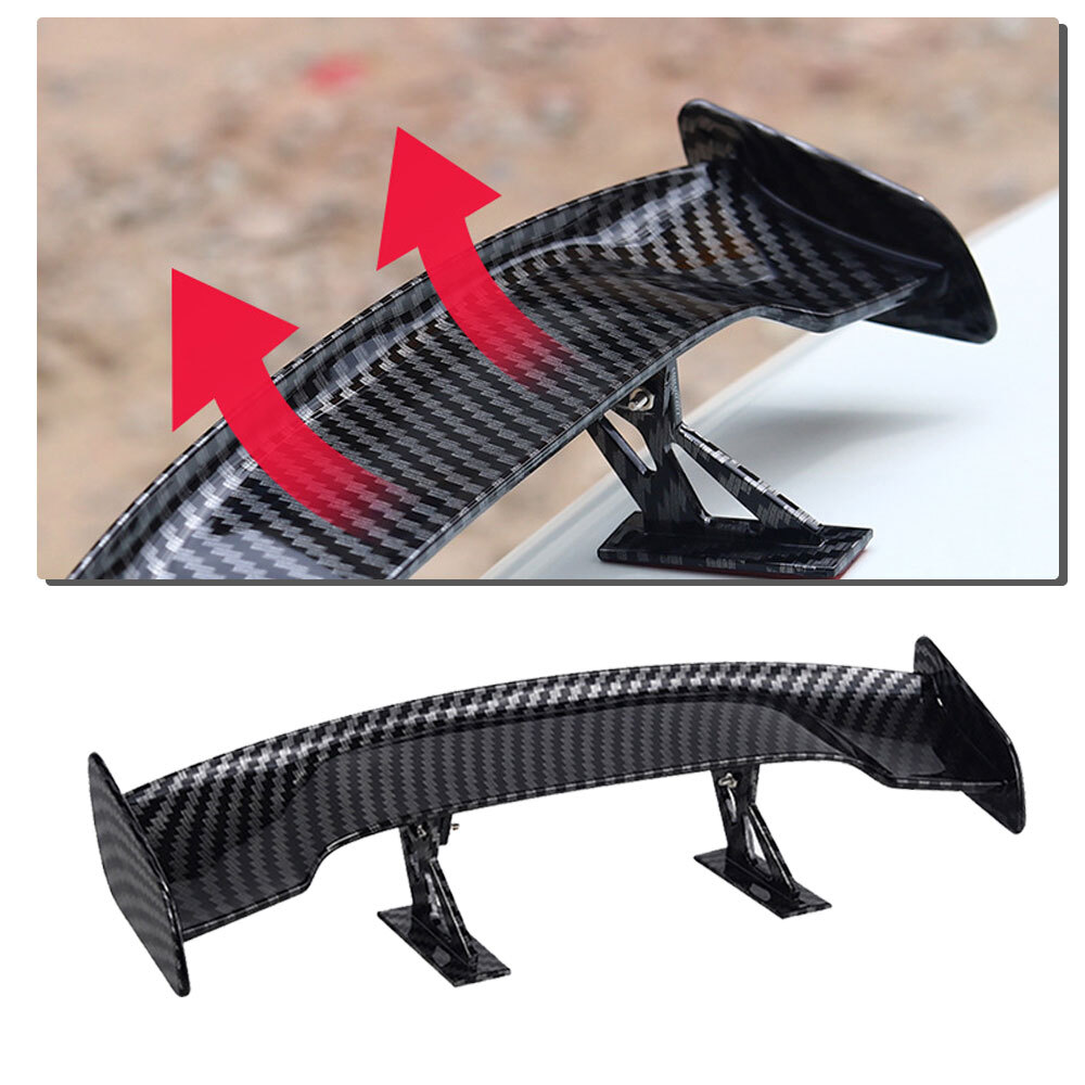 1x Mini Car Rear Trunk Tail Spoiler Wing Sticker Exterior Decoration Accessories