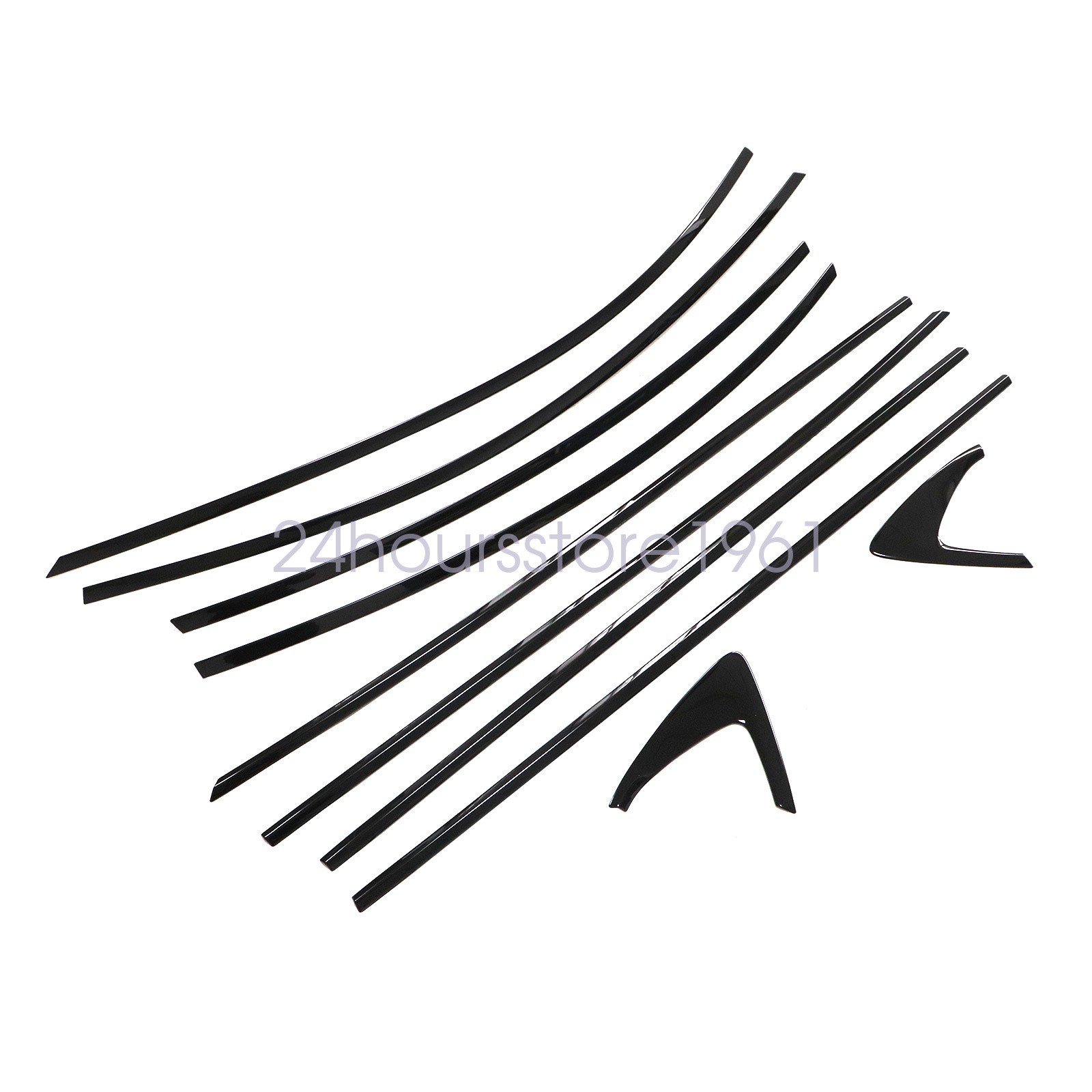 10PCS For Mazda 6 Sedan 2014-2021 Glossy Black Car Window Molding Trim Strips