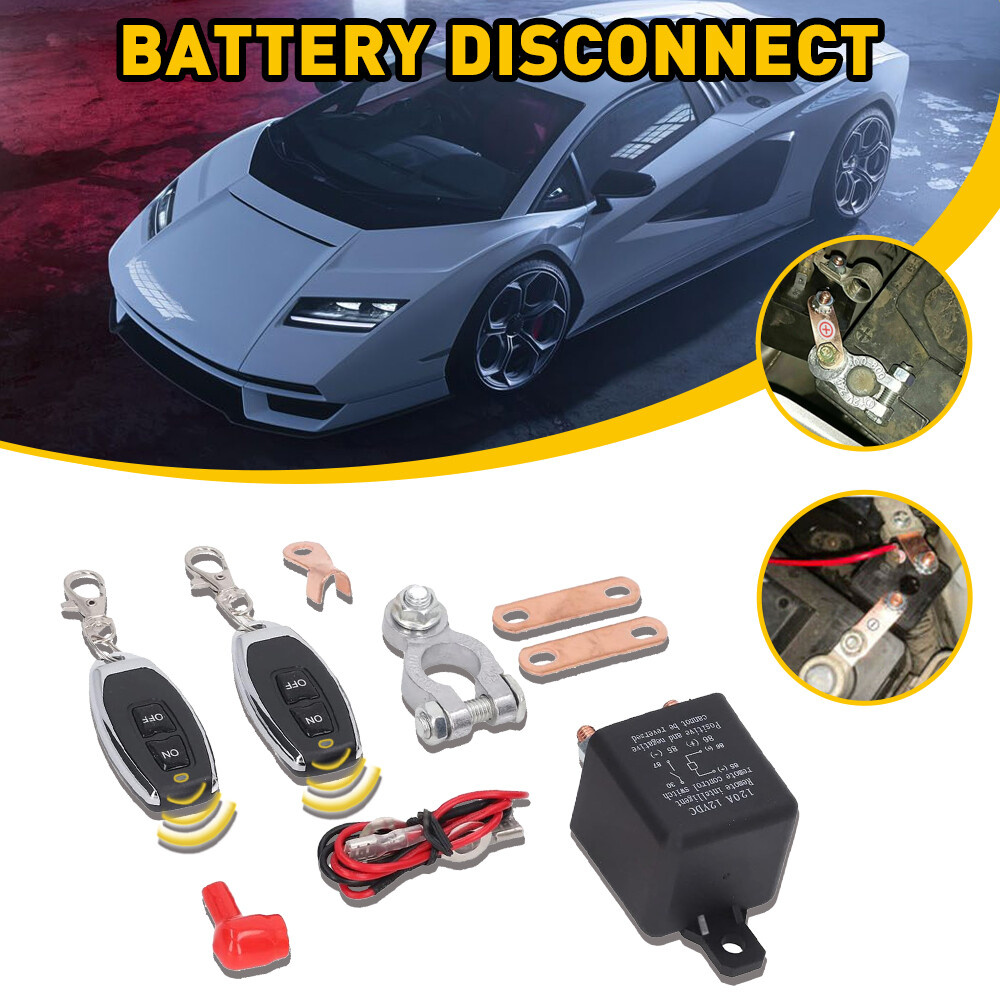 Car Battery Disconnect Cut Off Isolator Master Switch W/ Wireless Remote Control