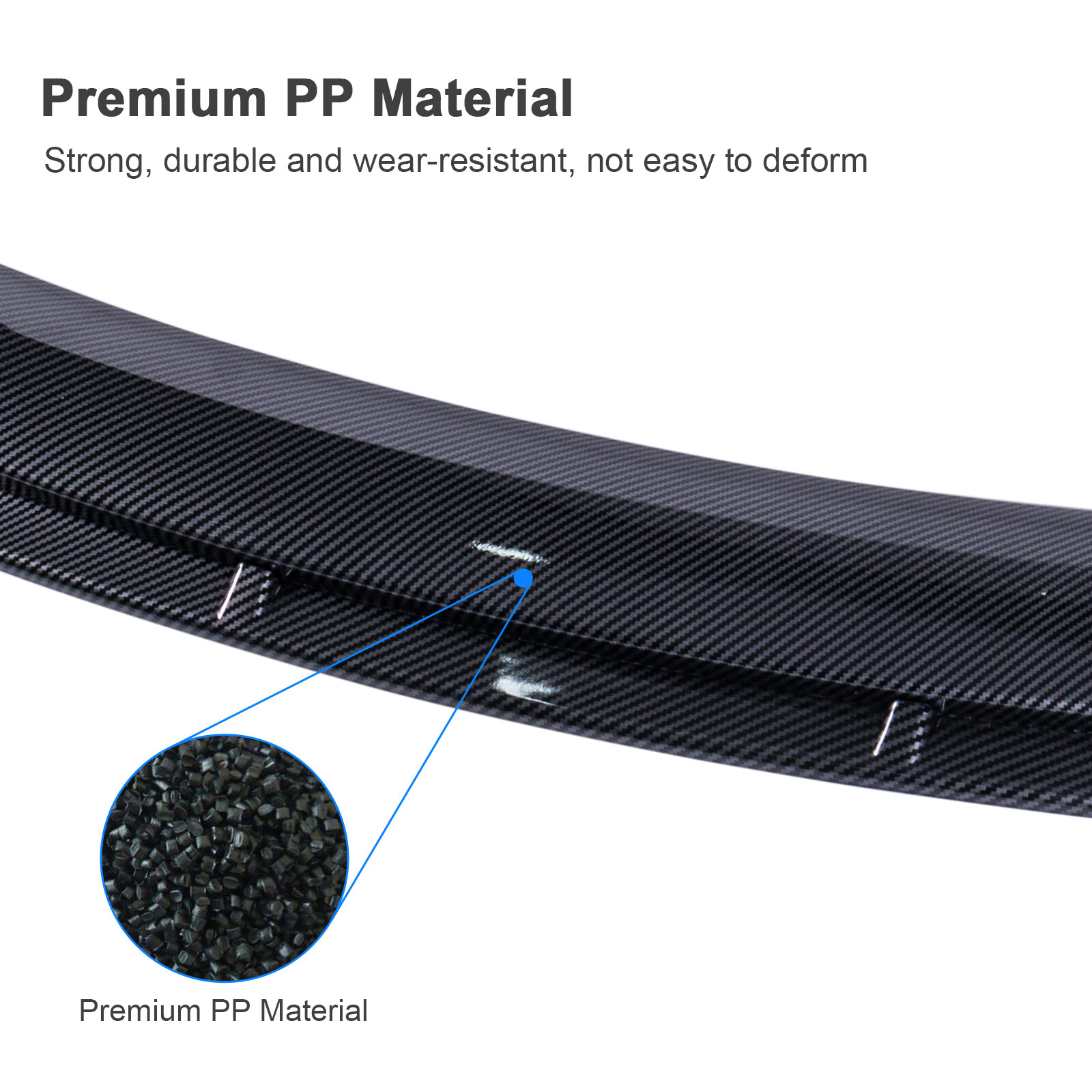 Front Bumper Lip Splitter Spoiler For Acura ILX 13-19 Carbon Fiber Strut Rods