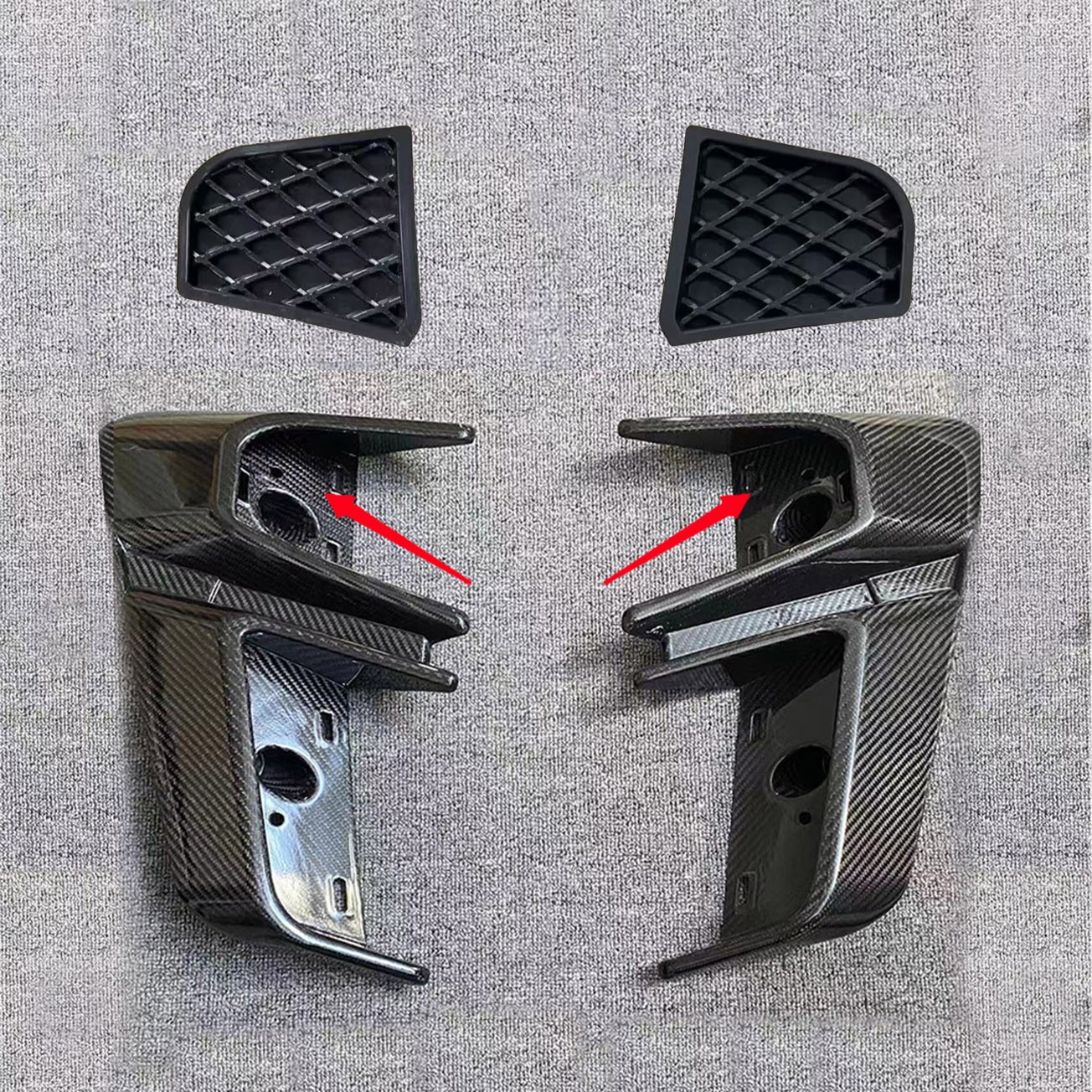 For Benz W463 W464 G500 G63 Brabus ABS Front Wheel Fender Vent Grid Mesh Trim