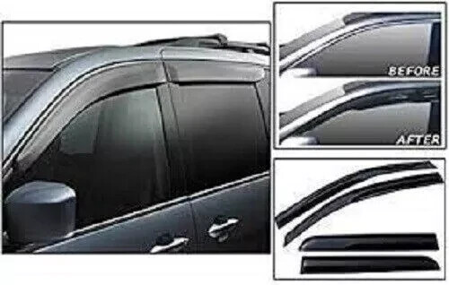 Car Rain Wind Door Visor Non Breakable Deflector Compatible With Hyundai Alcazar