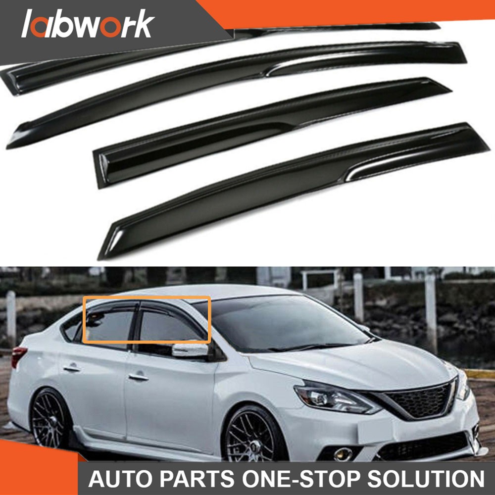 Labwork Window Vent Visor For Nissan Sentra Sedan 2013-2019 Sun Rain Deflector