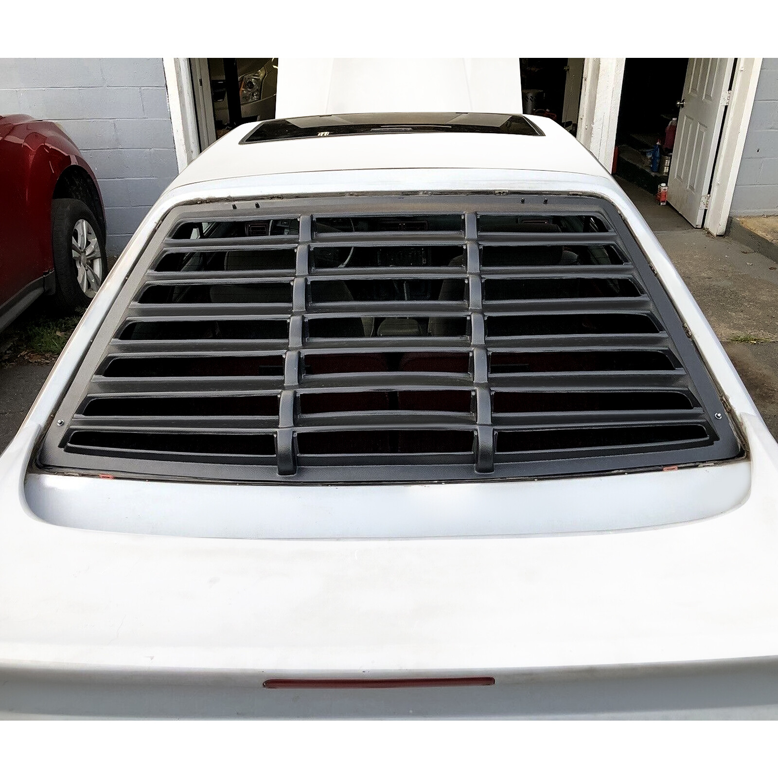 KUAFU Rear Window Louver For Ford Mustang Fastback 1979-1993 Sun Shade Cover ABS