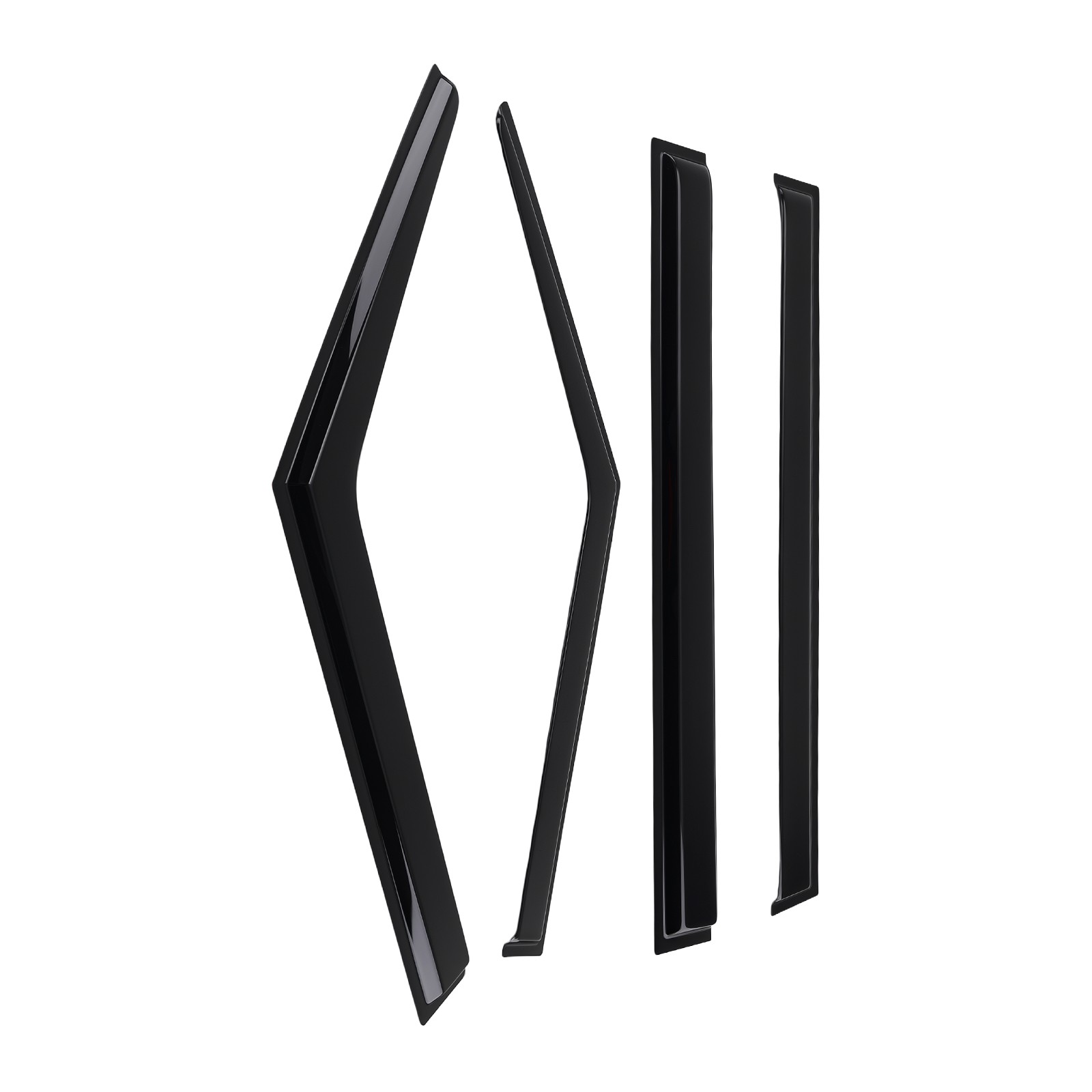 4Piece Window Rain Guards Wind Visors for Kia Soul 2014-2019 Black Set