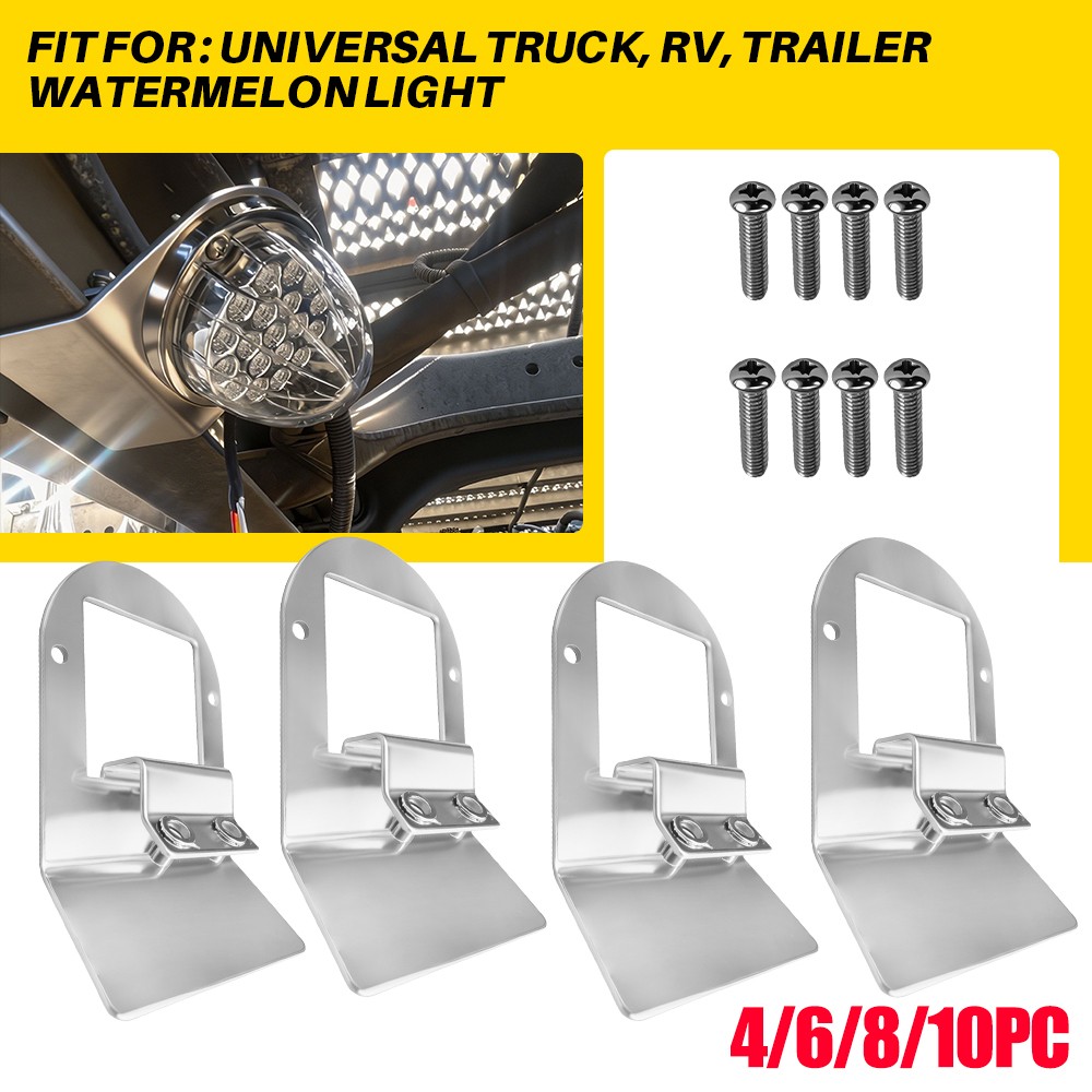 4-10x Stainless Steel Bracket Upper Mounting For Truck Trailer Watermelon Light