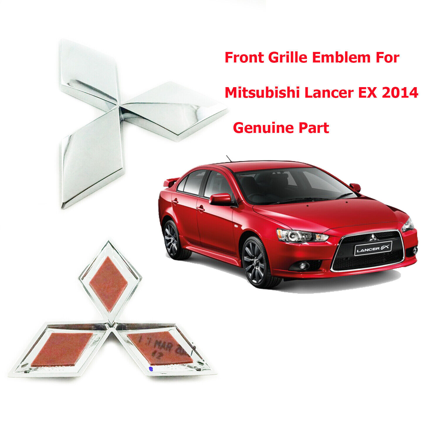 MITSUBISHI LANCER EX 2014 PART NO 7415A603 FRONT GRILLE BADGE EMBLEM