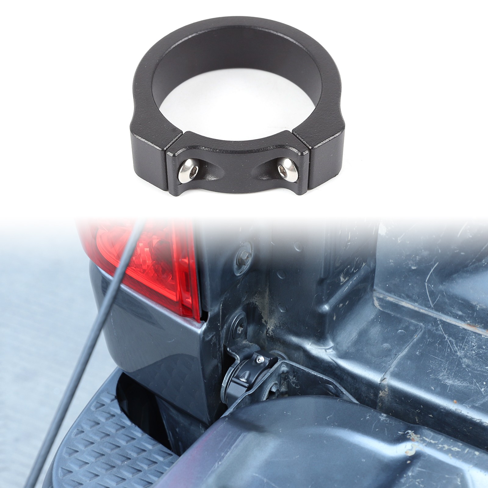 Black Aluminum Tailgate Anti-theft Ring Trim For Nissan Titan 2016+