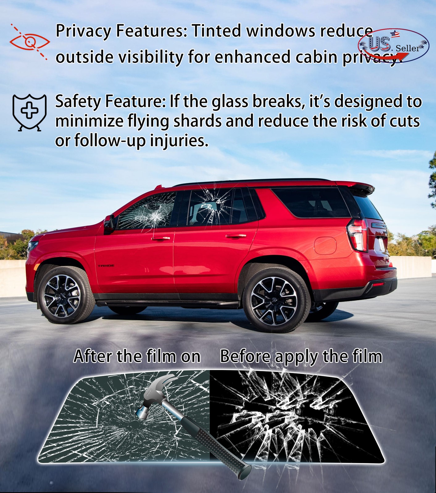 Window Privacy Film PreCut Window Tint 2Ply For 2008-2013 Nissan Rogue 4door