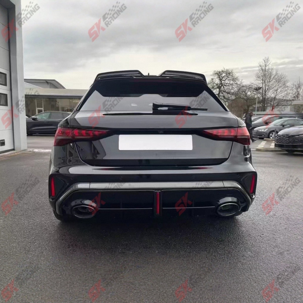 Fits For Audi RS3 2025+ Dry Twill Carbon Fiber Rear Roof Spoiler Wing BodyKits
