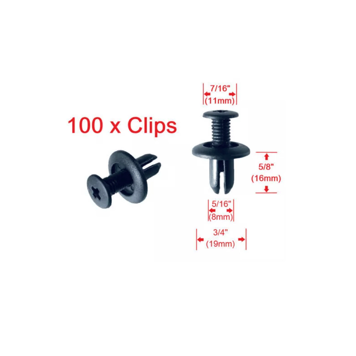 100PCS car snap expansion screws buckle for Hyundai 8mm caliber models