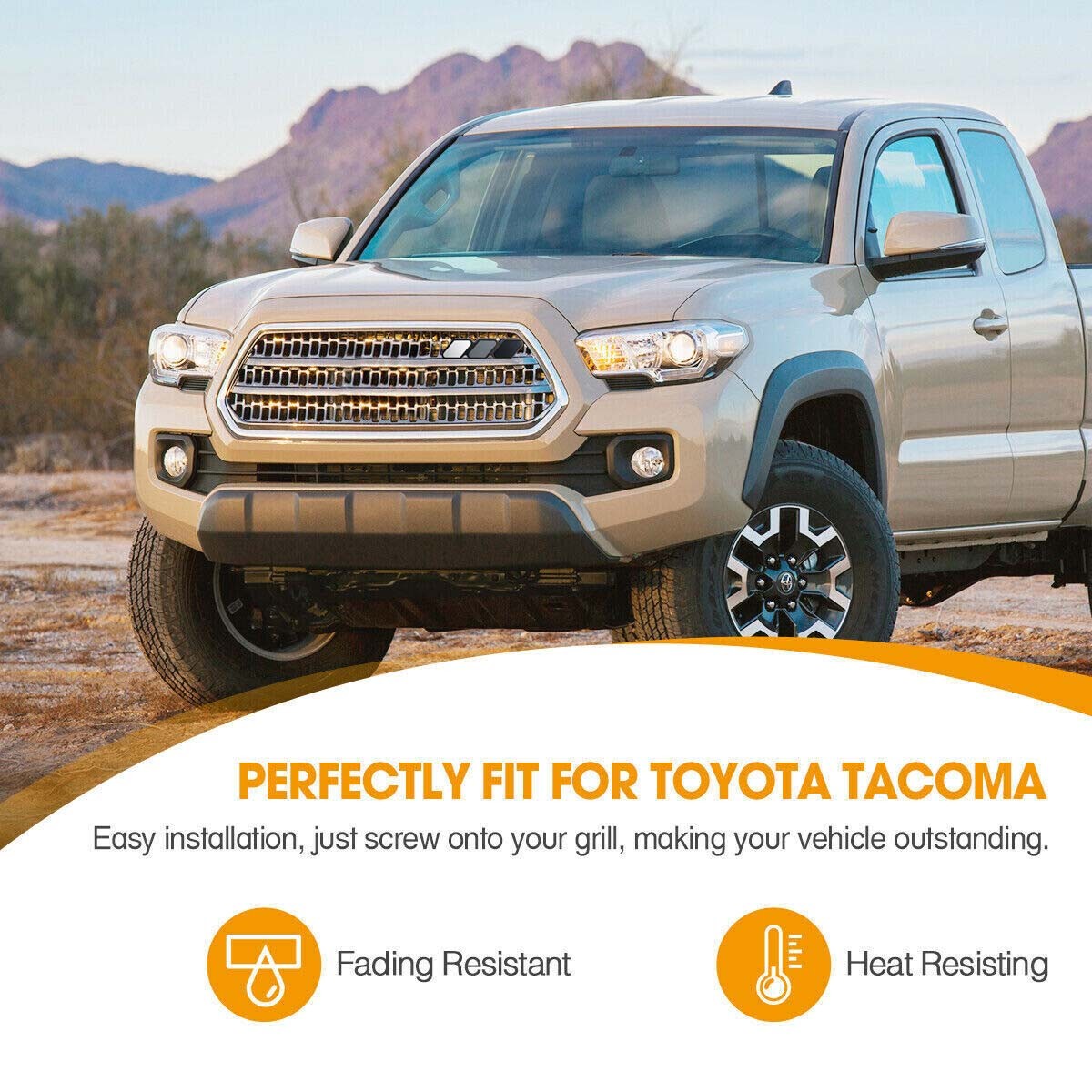 For Toyota Tacoma TRD 4Runner Tundra Accessories Tri-Color Grille Badge Emblem