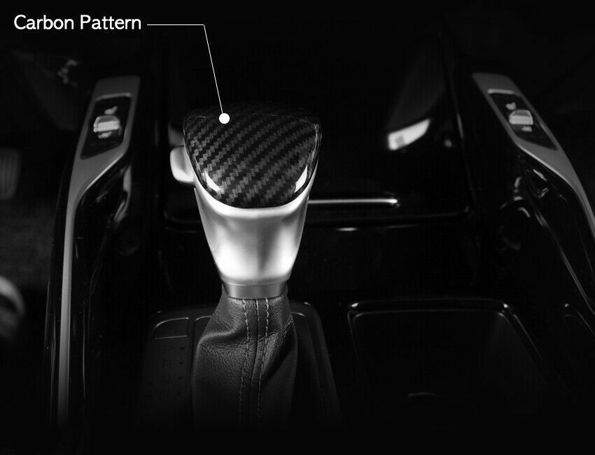 Carbon Fiber ABS Gear Shift Knob Lever Cover Trim For Kia Telluride Forte Seltos