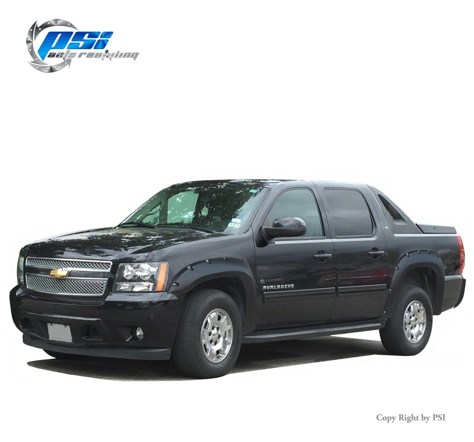 Pocket Bolt Style Paintable Fender Flares Fits Chevrolet Avalanche 2007-2013