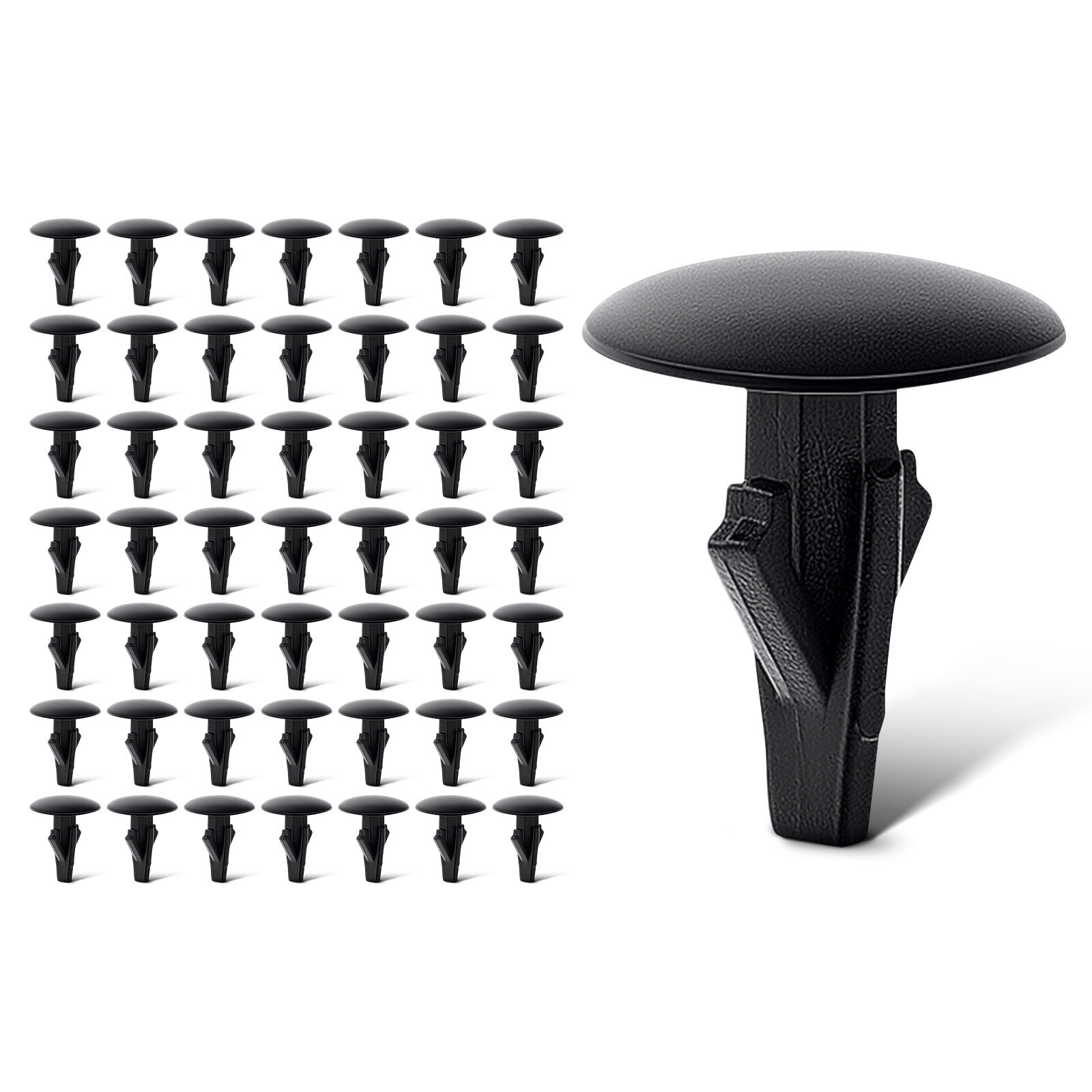 50Pcs 8mm Nylon Cowl Top Retainer Clips Single Head for Honda Acura 91501SM4003