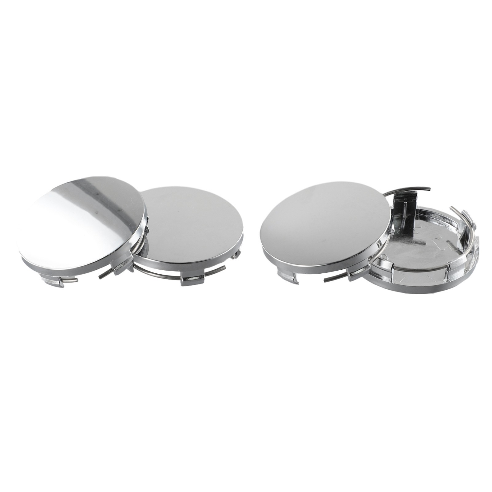 High Quality Material 4pcs Black and Silver Car Hub Center Covers (60mm)