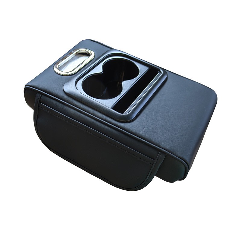 4 in1 Leather Armrest Mat Pad Storage Box Car Center Console Organizer Universal