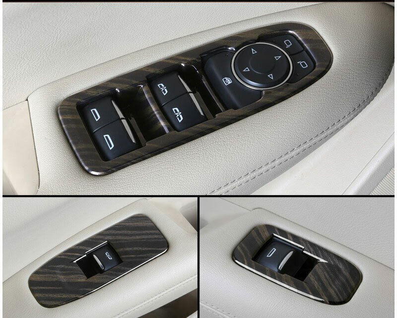 Car Interior Decoration Full Set Cover Black Wood Grain For Cadillac XT5 2016-19
