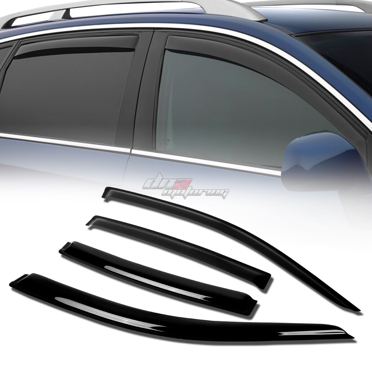 FOR 07-10 SEBRING/-14 200 SMOKE TINT WINDOW VISOR SHADE/VENT WIND/RAIN DEFLECTOR