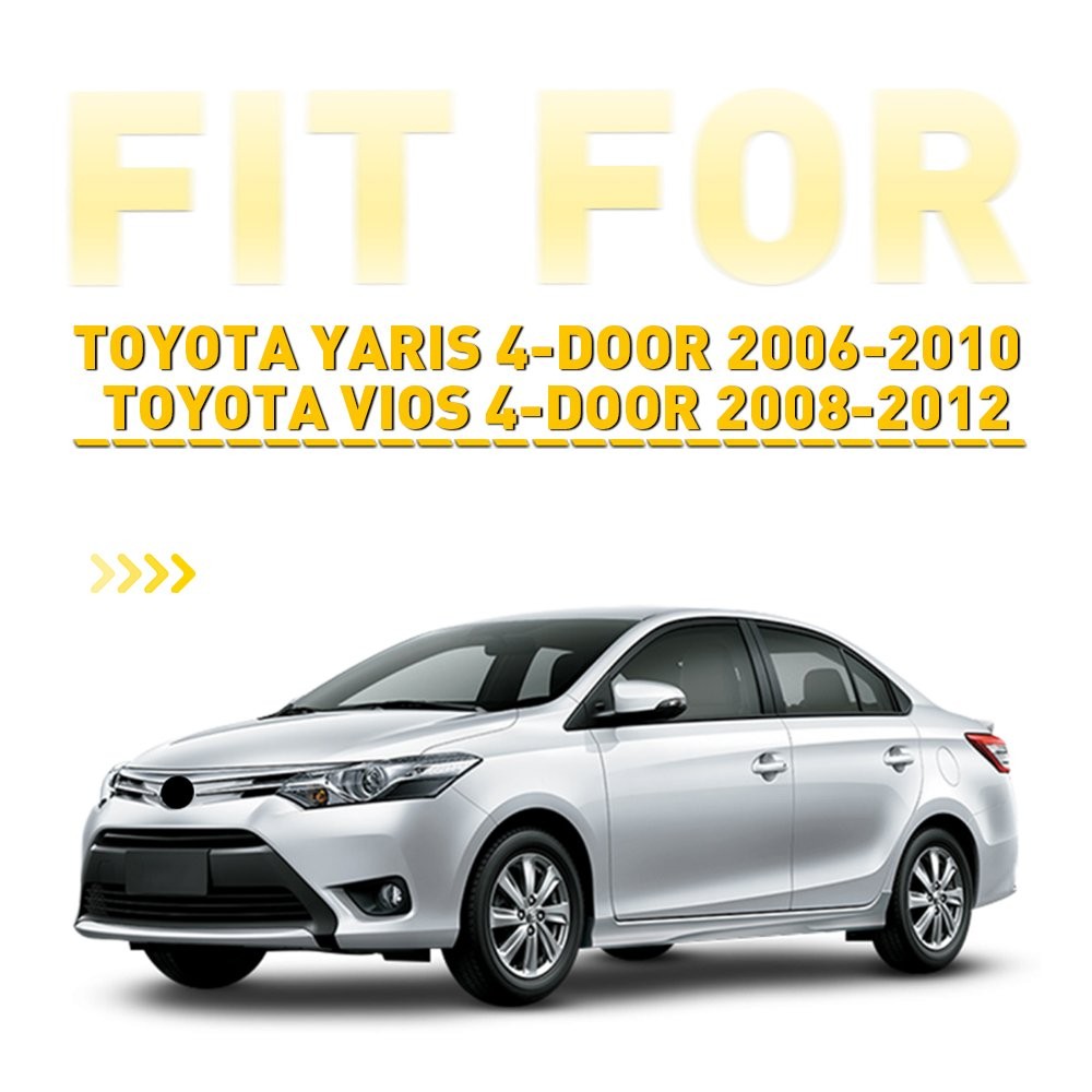 For Toyota Yaris 4-Door 2006-10 Windshield 2pcs Wiper Side Cowl Cover Trim