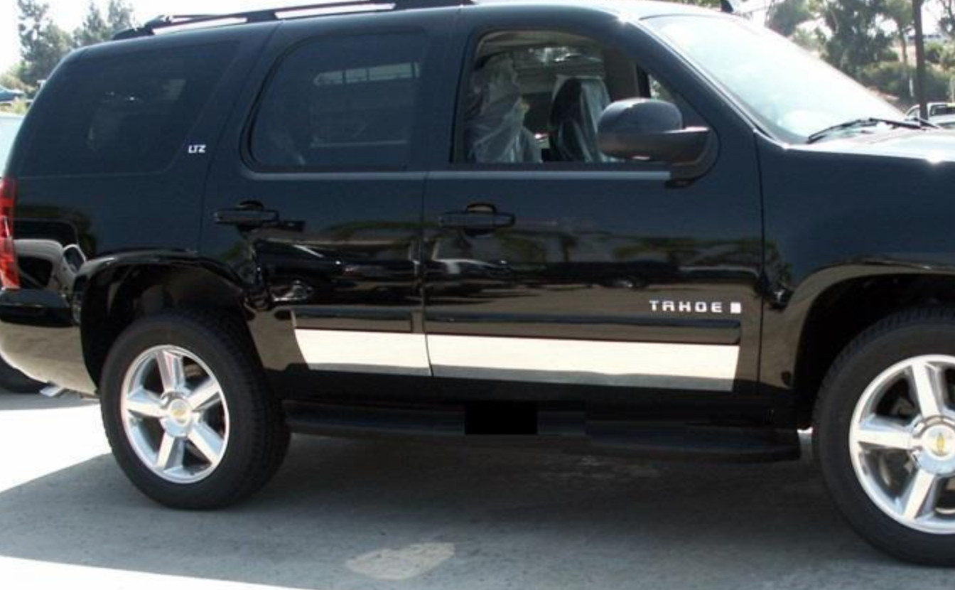 2007-2014 Chevy Tahoe 4Pc Rocker Panel Trim Body Side Molding Stainless 4Pc 5″