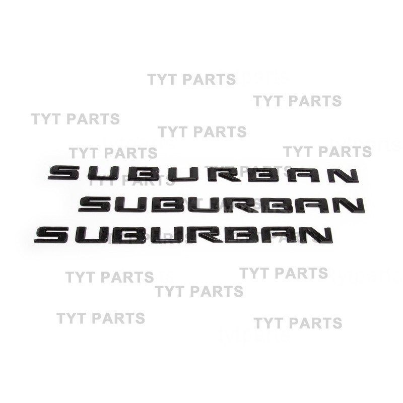New 2021-2026 Suburban DOOR & Rear Gloss Black Emblems badge Ltters Kit OEM