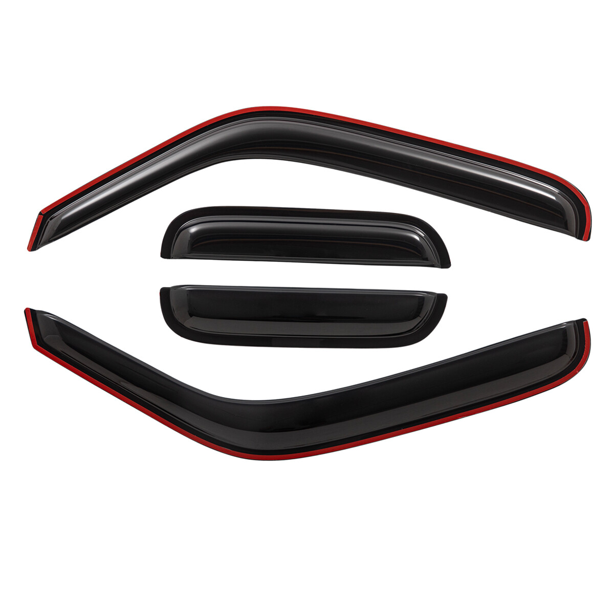 Window Visors Vent Shade for 1999-2011 Ford Ranger SuperCab w/ Fixed Rear Window