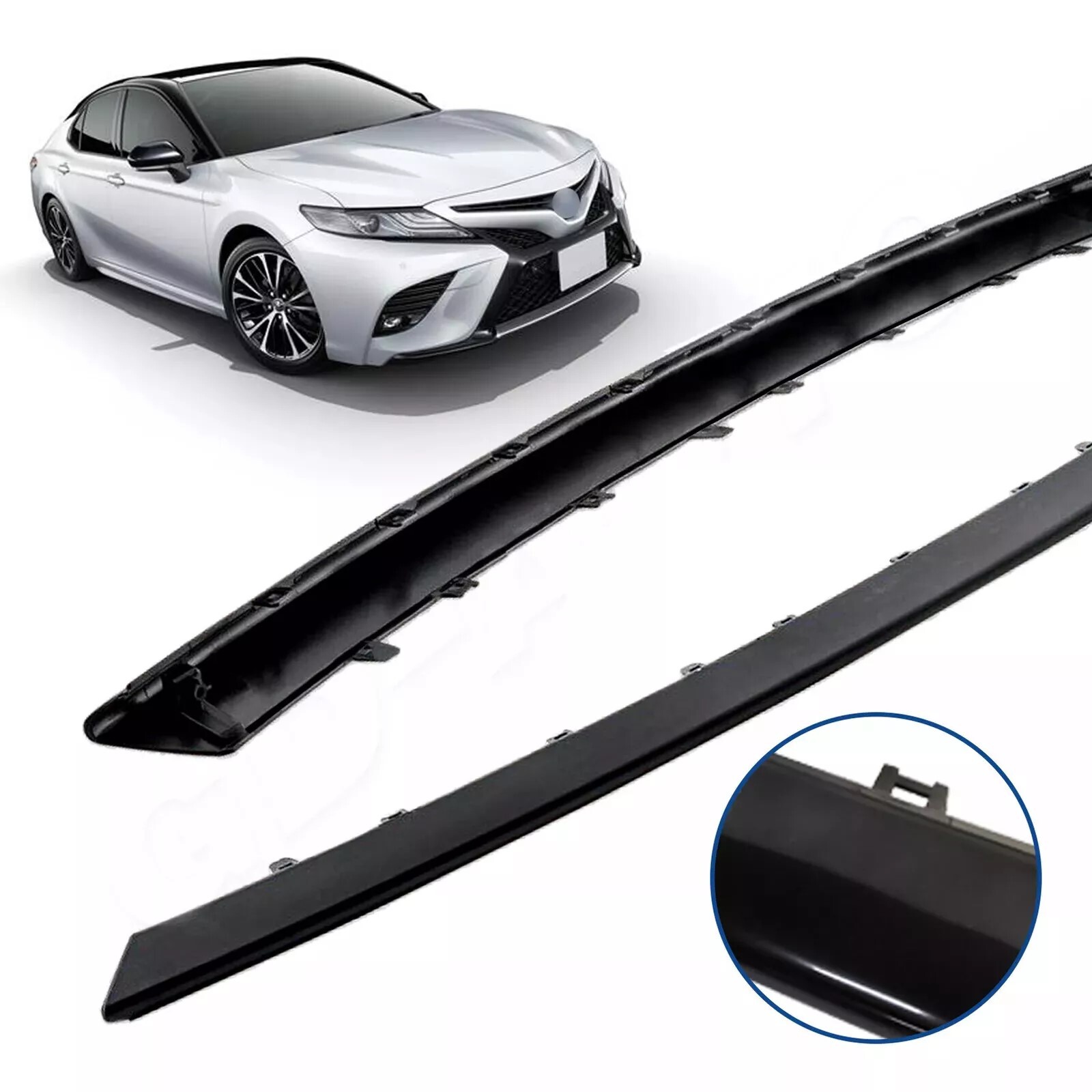 For 2018-2020 Toyota Camry SE XSE Front Bumper Lip Lower Grille Trim Molding