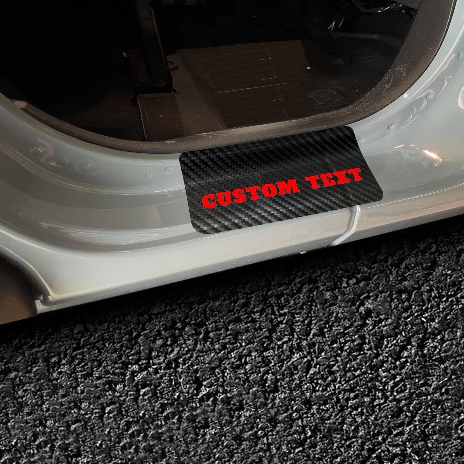 CUSTOM TEXT Car Door Sill Protectors Sticker for Jeep Wrangler & Gladiat 4 Pcs
