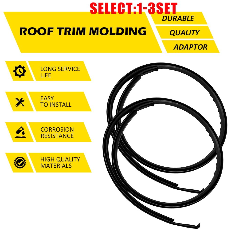 Roof Drip Moulding Trim Rubber Seal Strip Fit Toyota Corolla 2003-08 Black 2-6X