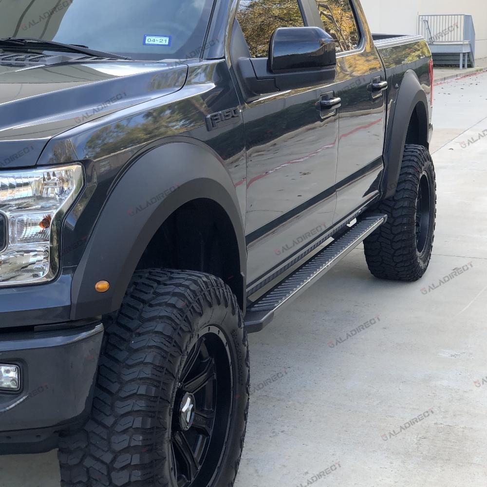 Fender Flares Fits 2015-2017 Ford F150 Styleside w/ LED Light Raptor Style 4pcs