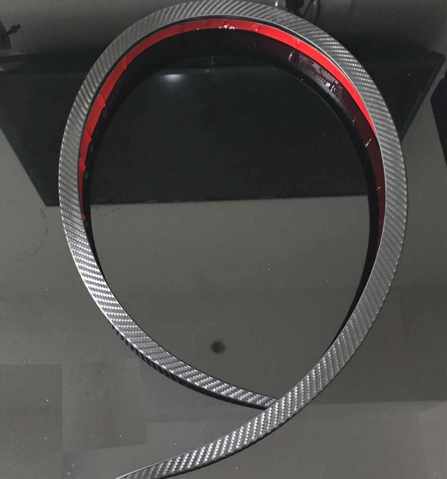 Spoiler Rear Wing Lip Trim Sticker For Car Roof Trunk Bonnet Carbon Fiber Color