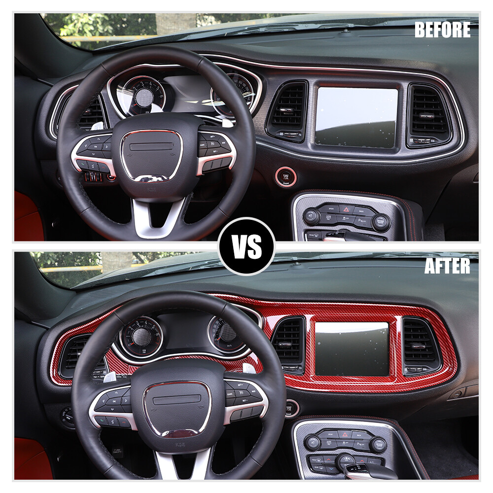 ⭕Central Control Dashboard Panel Trim Cover Accessories For Dodge Challenger 15+