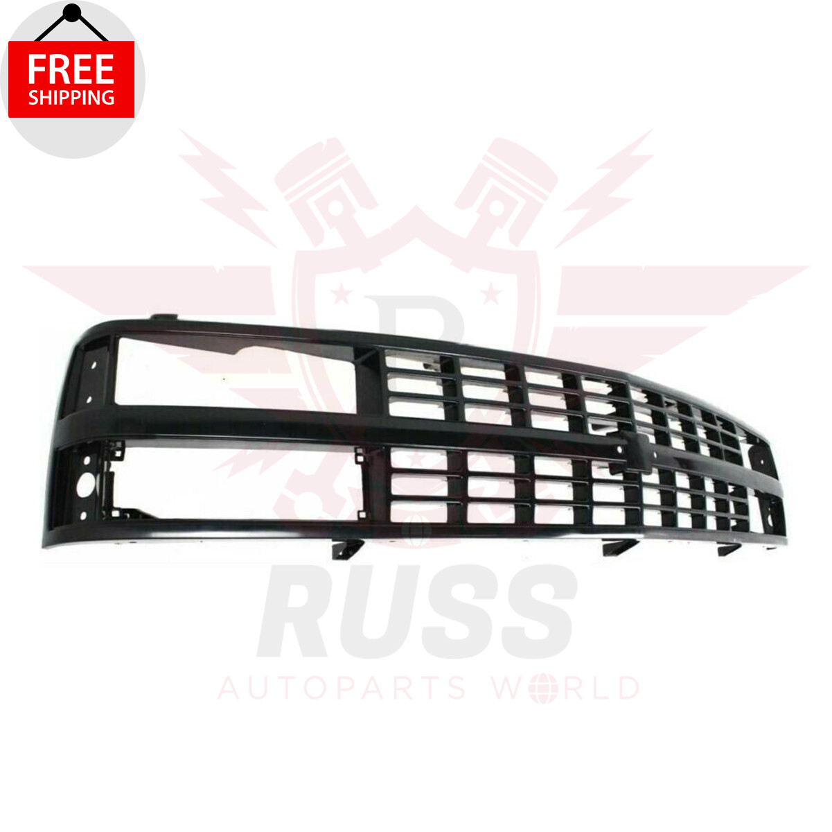New Front Grille Black Shell & Insert Fits 88-93 Chevrolet C1500 K1500 GM1200228
