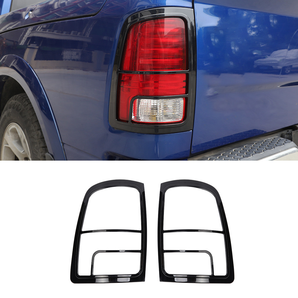 Left & Right Taillight Lamp Cover Overlay Trim Frame Bezels For Ram 1500 2010-18