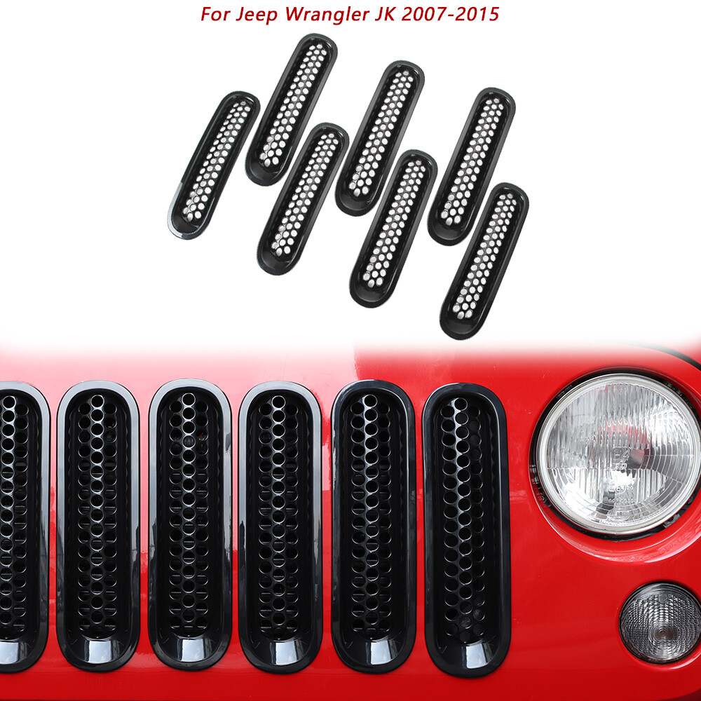 Upgrade Version Clip-on Honeycomb Front Grille Insert For Jeep Wrangler JK 07-15