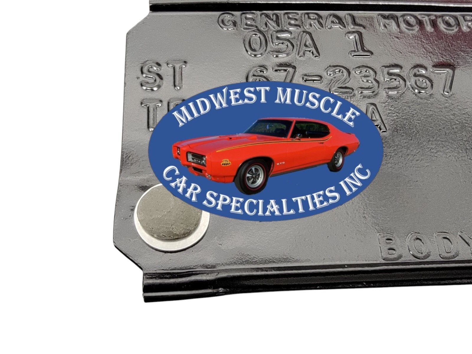 GM Chevy Pontiac Oldsmobile Factory Correct Firewall Cowl Data Plate Tag Rivets