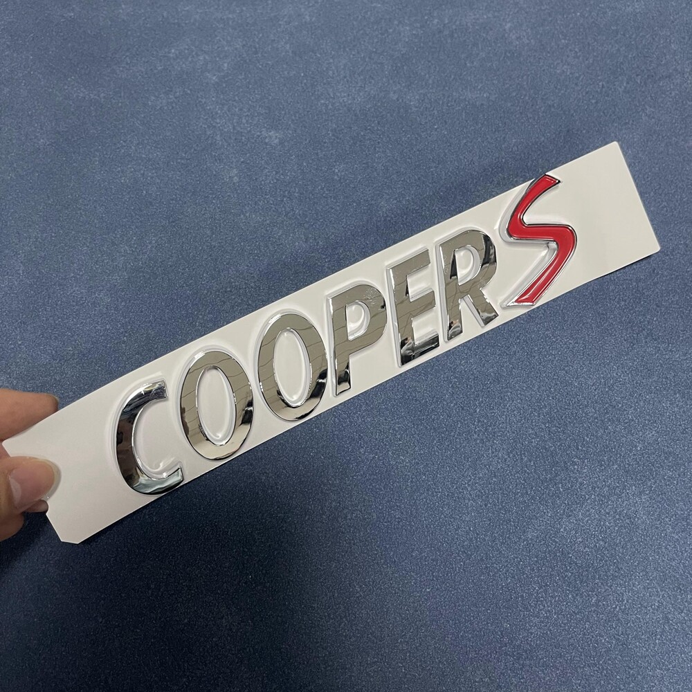 Chrome Red For Mini Cooper S Emblem Decal Badge Car Trunk Tailgate Rear Sticker