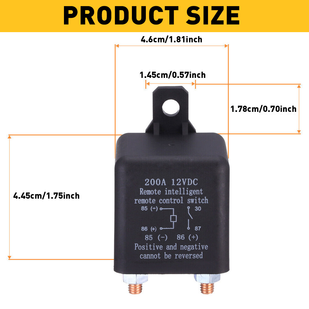 Universal Disconnect Wireless Car Battery Isolator 12v 200A 1Pcs Remote Control