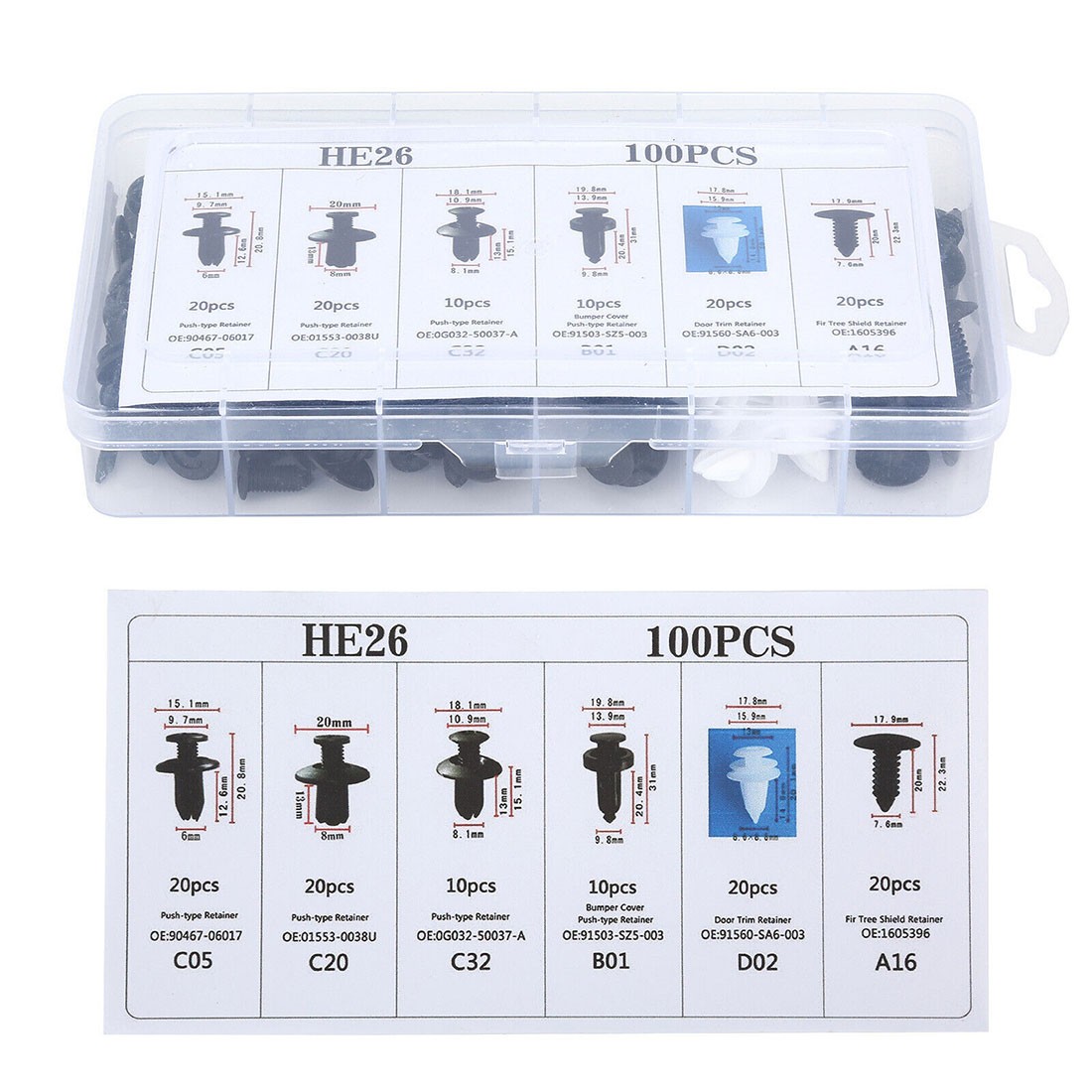 For Dodge RAM Fixing Fastener Kit Bumper Fender Liner Push Retainer Clips Auto