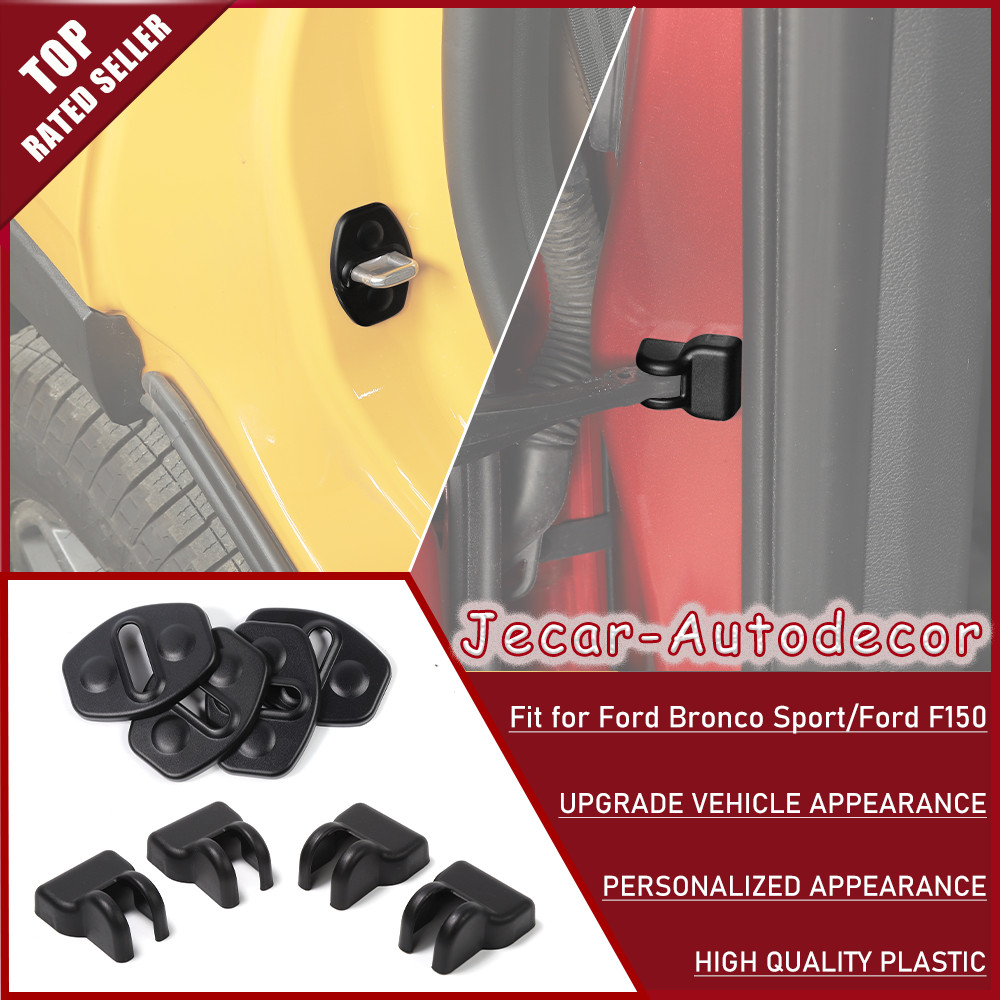 8pcs Door Stopper Lock Buckle Protector Trim Set for Ford F150 2021+ Accessories