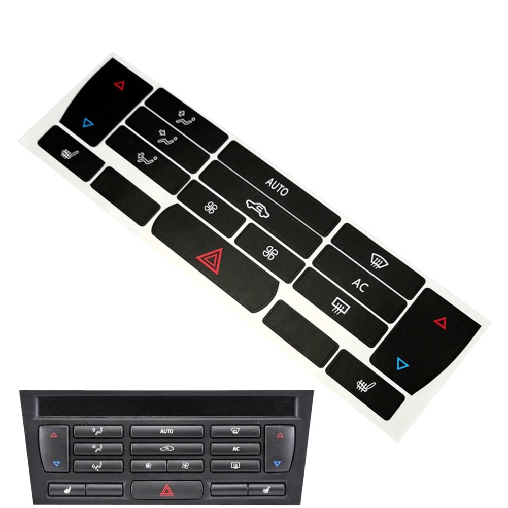 Button Repair Sticker Climate Control Decals Practical Use White Lettering
