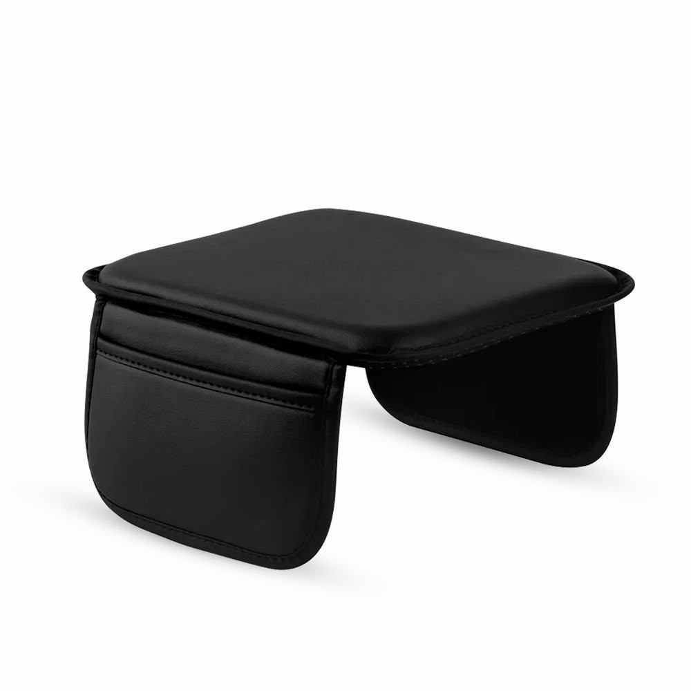 Black Interior Accessory Armrest Seat Cushion Protector Storage Pad US Universal